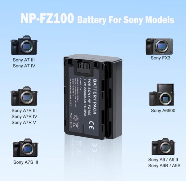 شارژر باتری دوربین سونی مخصوص باتری NP-FZ100 - Image 3