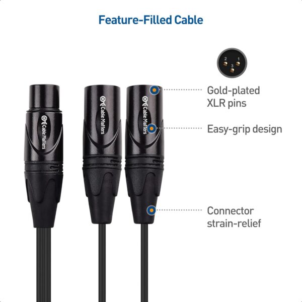 کابل رابط TM Group TRS to XLR 3m - Image 2